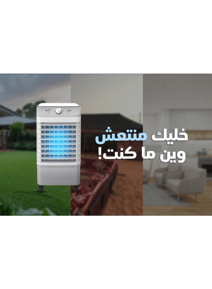 6-liter 50-watt desert air cooler, portable desert air conditioner with a large water tank and a 3-speed adjustable fan. - Image 4